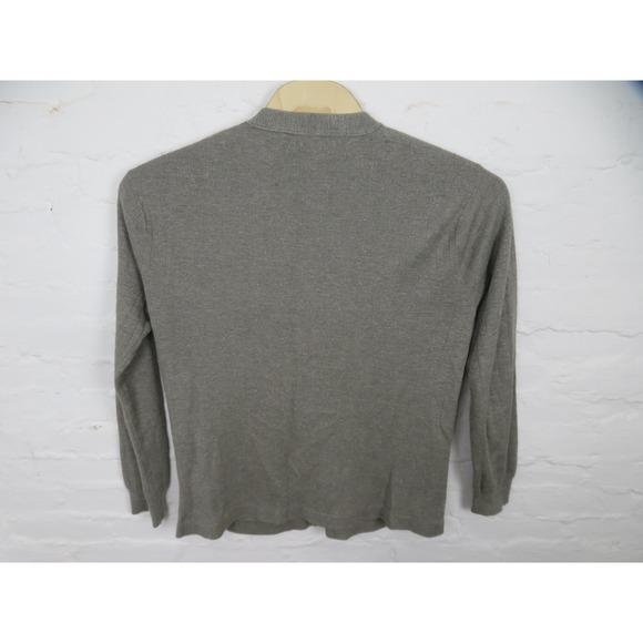 Vintage Polo Ralph Lauren Cardigan Sweater Mens Large Gray Alpaca Linen Button - Picture 8 of 10